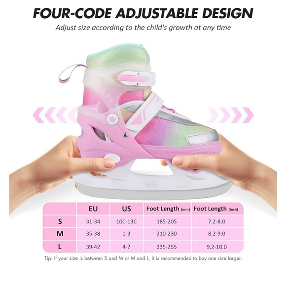 New Adjustable LEVYTEMP Sz Small Youth Ice Skates - Picture 4 of 7